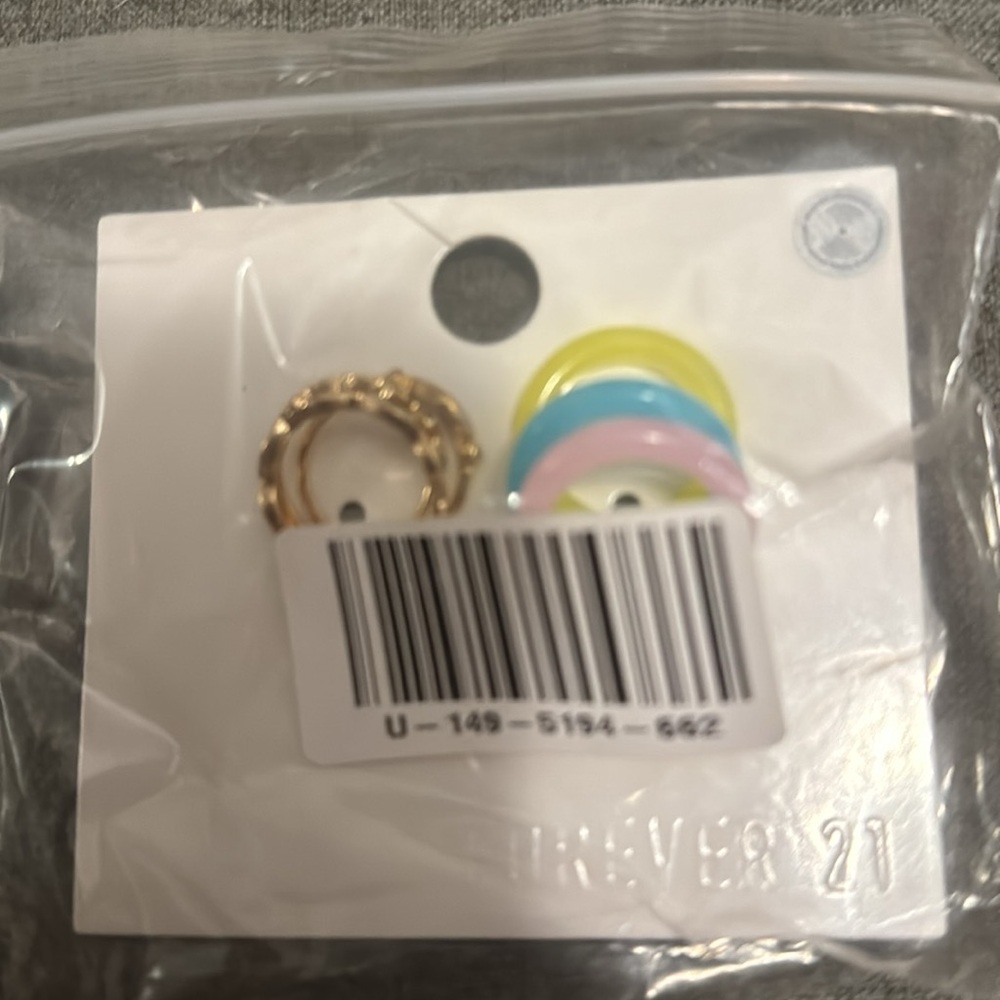 5 for $15 ✨ Rhinestone Evil Rye Ring Set - Picture 2 of 2